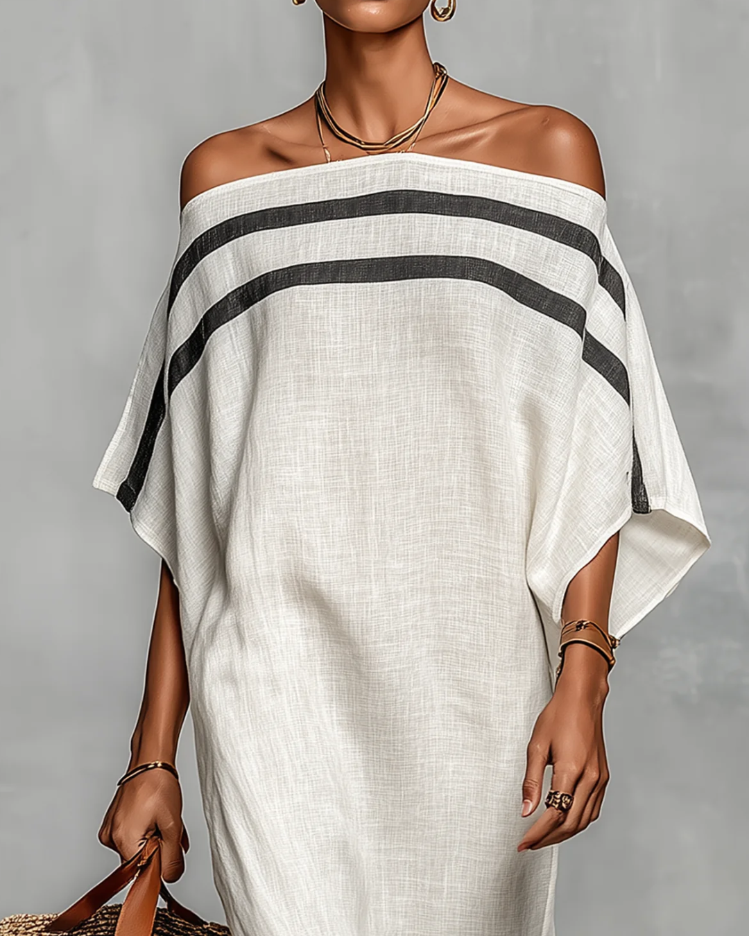 Vestido Largo Minimalista De Lino Andreas